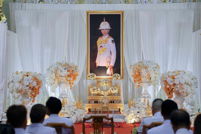 ร่วมพิธีบำเพ็ญกุศลสัตตมวาร (15 วัน) เพื่ออุทิศถวายพระกุศลแด่  สมเด็จพระเจ้าลูกเธอ เจ้าฟ้าพัชรกิติยาภา นเรนทิราเทพยวดี กรมหลวงราชสาริณีสิริพัชร มหาวัชรราชธิดา